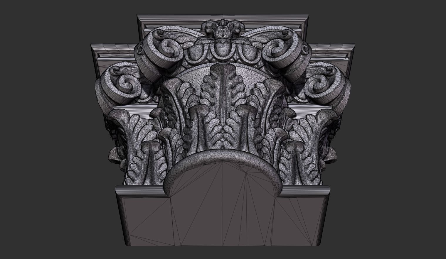 Corinthian capital 3D model_10