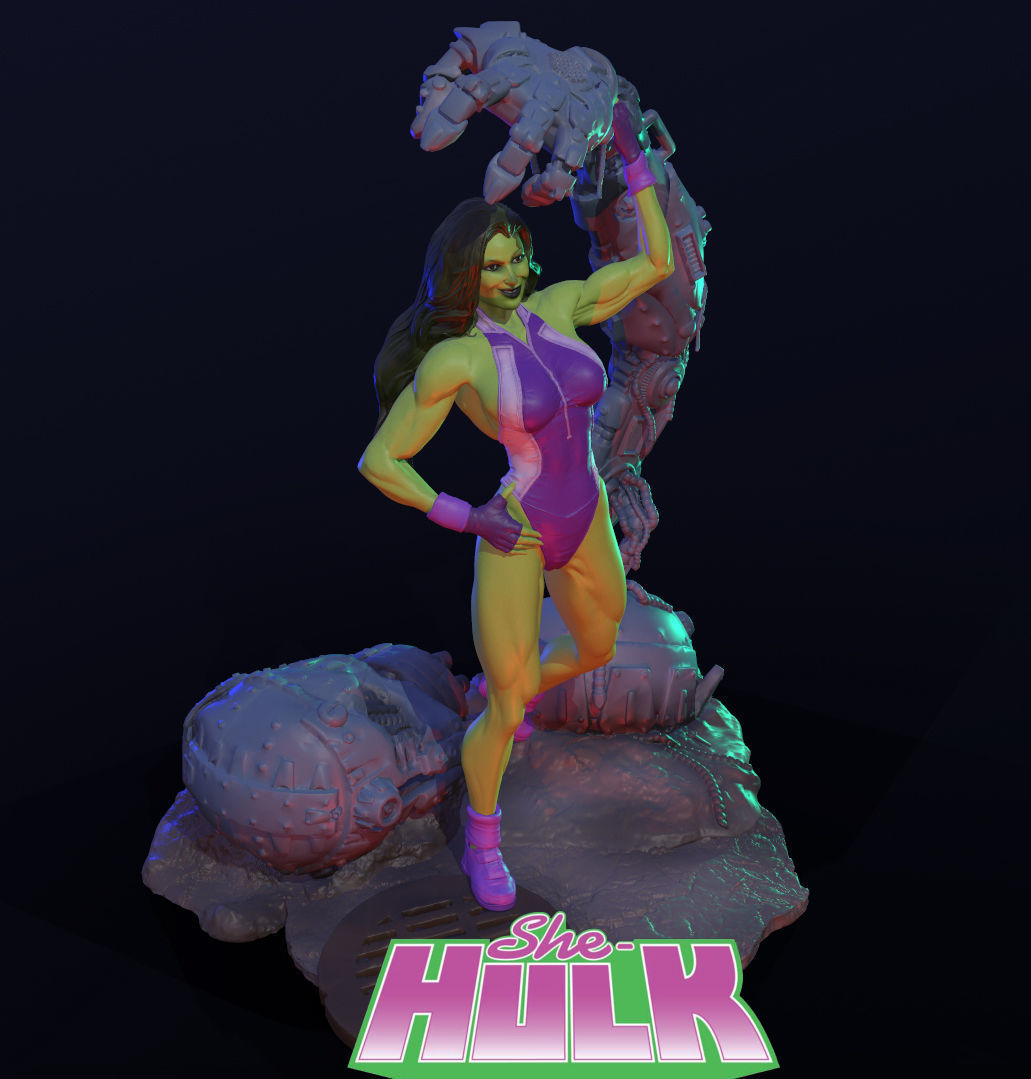 The Sensational She-Hulk V2 3D print model_5
