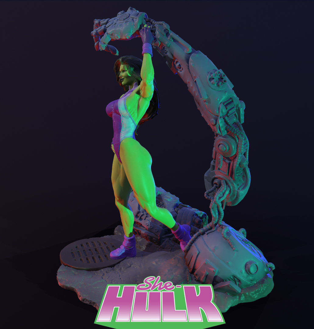The Sensational She-Hulk V2 3D print model_1