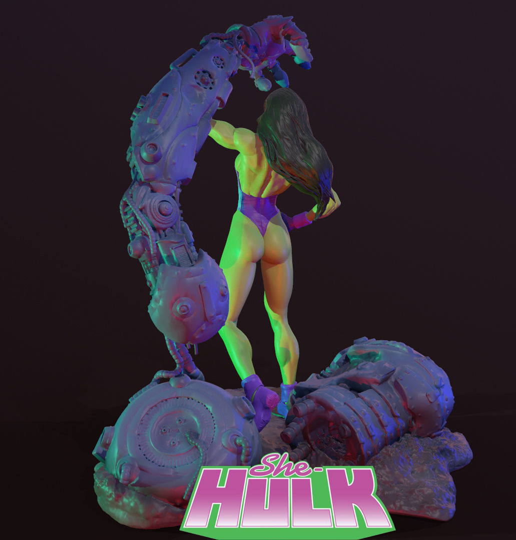 The Sensational She-Hulk V2 3D print model_2