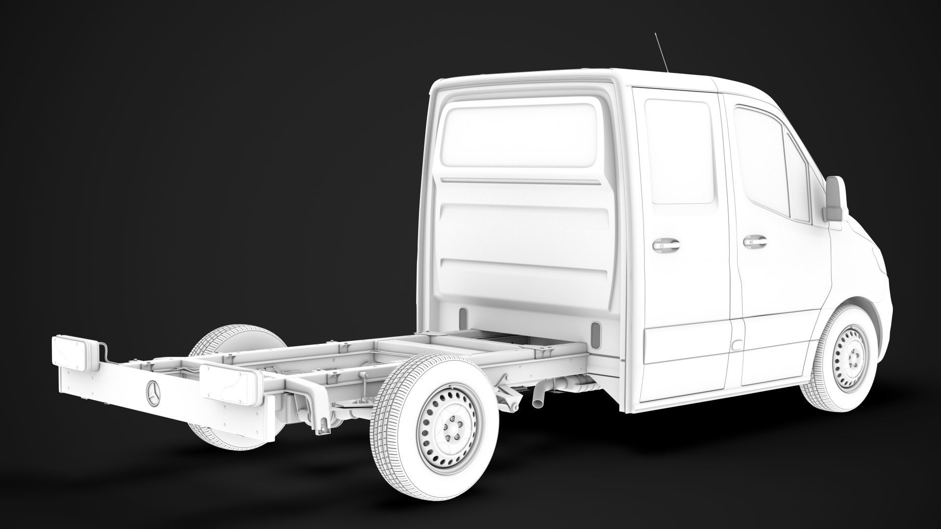 Mercedes Sprinter Chassis Crew Cab L2 RWD 2020 3D model_15