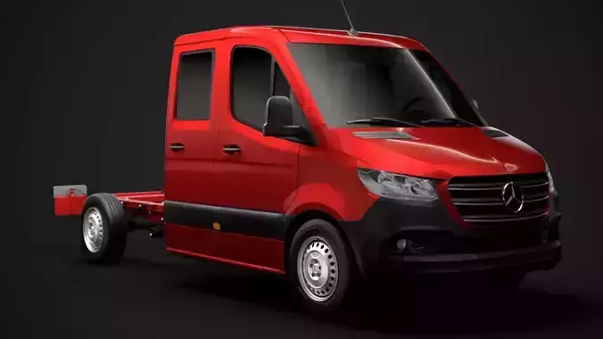 Mercedes Sprinter Chassis Crew Cab L2 RWD 2020 3D model