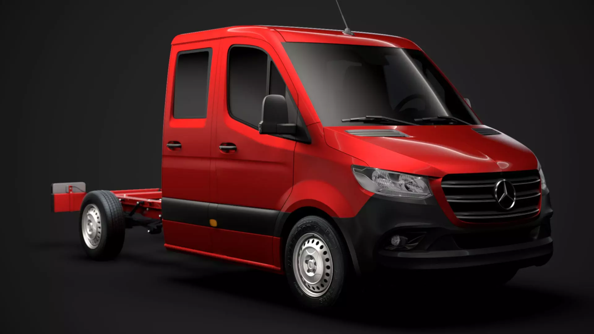 Mercedes Sprinter Chassis Crew Cab L2 RWD 2020 3D model_0