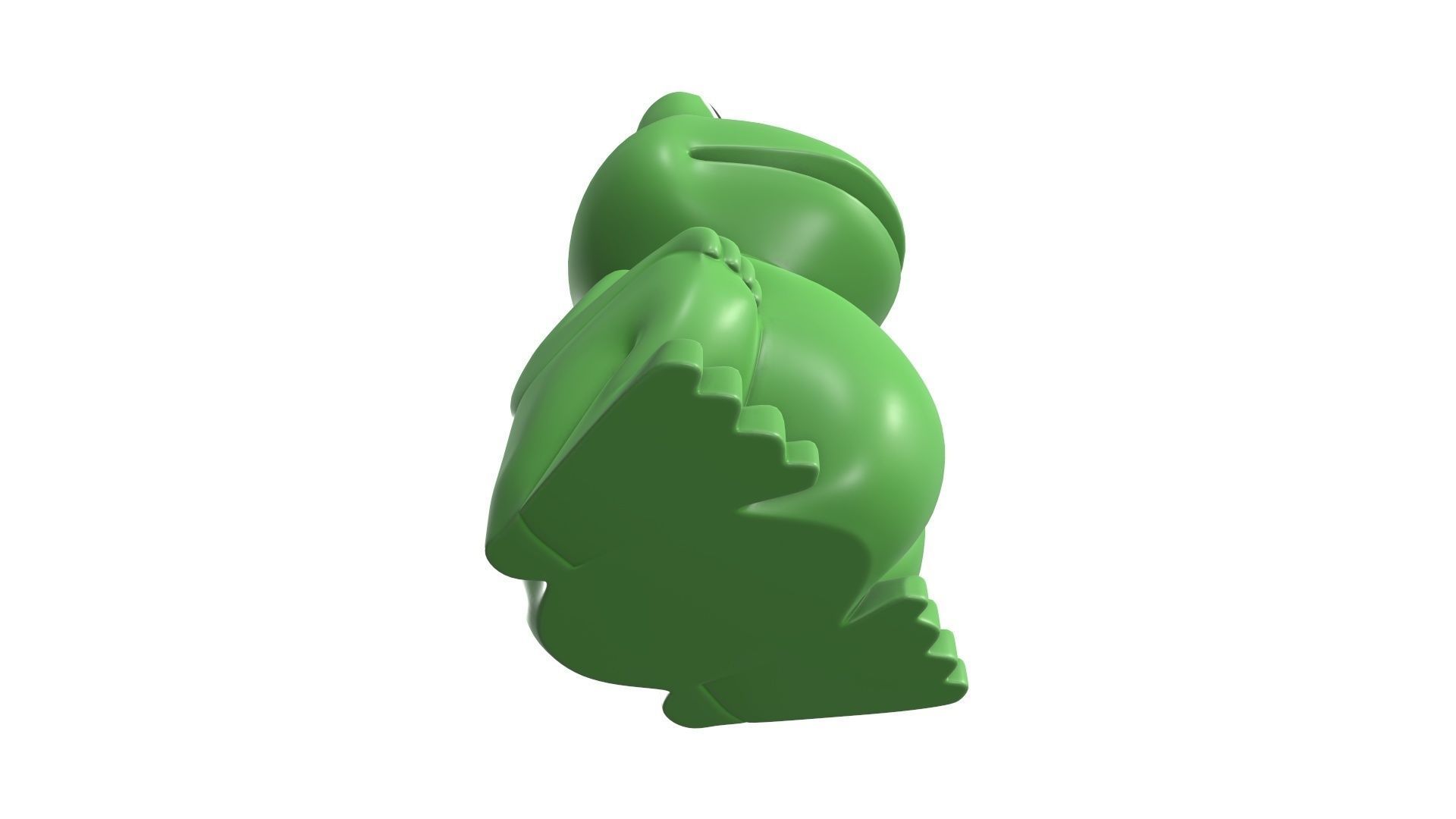Green frog toy 3D model_5