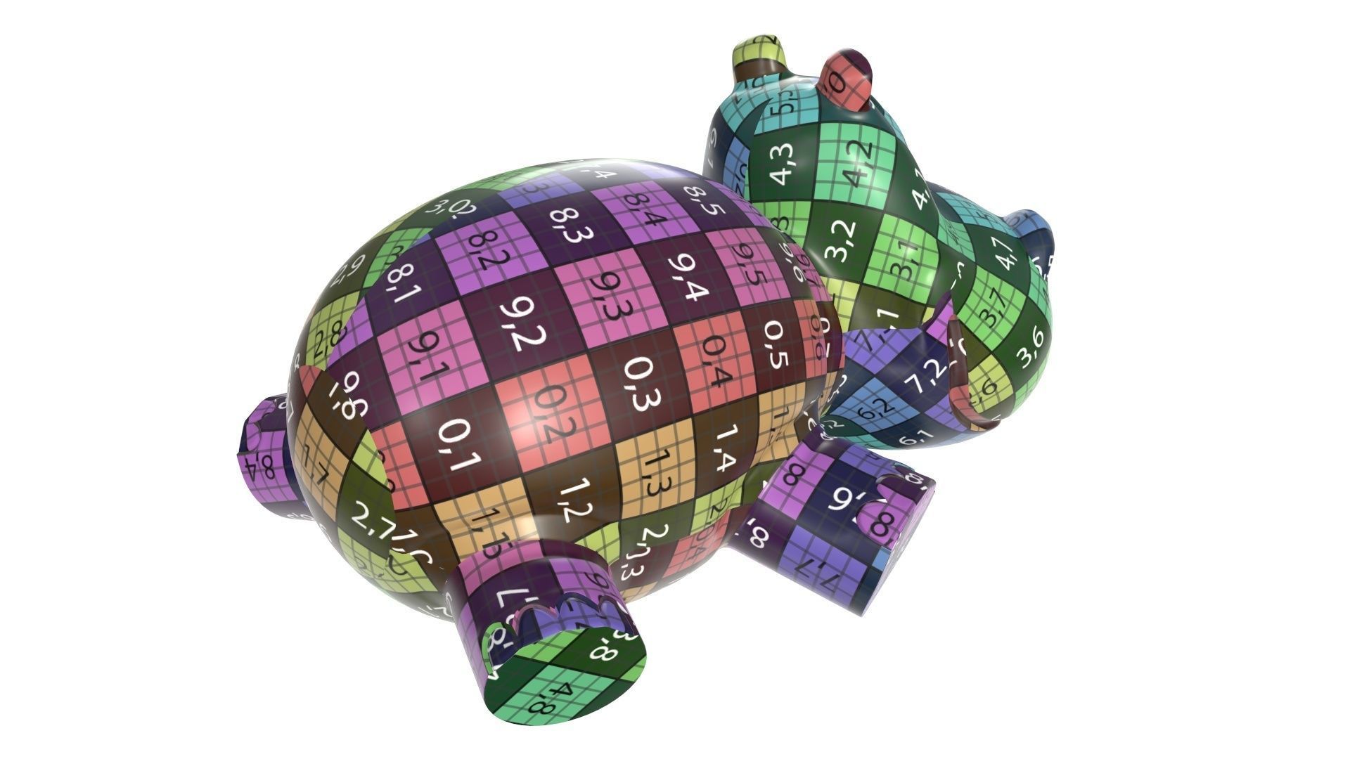 Hippo toy 3D model_12