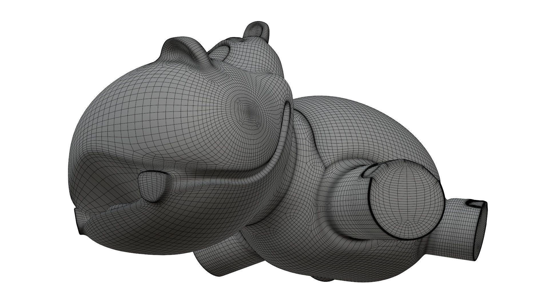 Hippo toy 3D model_9