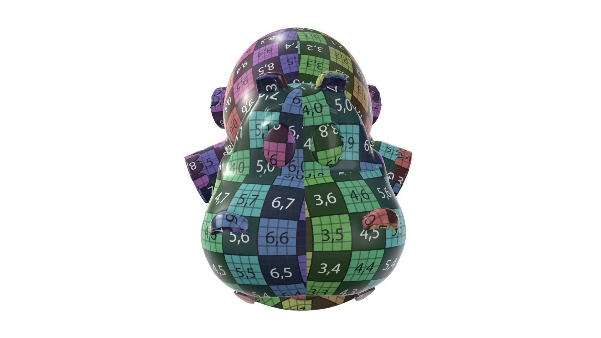 Hippo toy 3D model_11