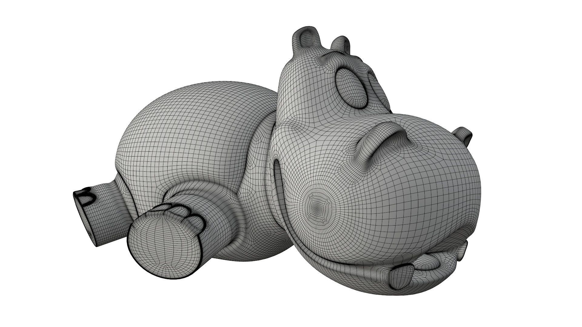 Hippo toy 3D model_6