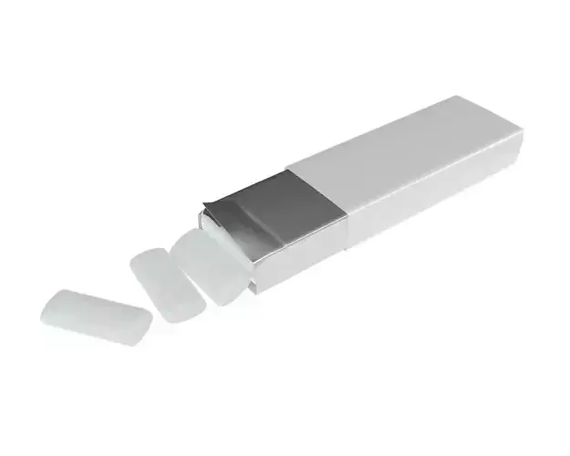 Pack chewing gum opened 3D model