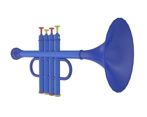 Plastic trumpet 3D model