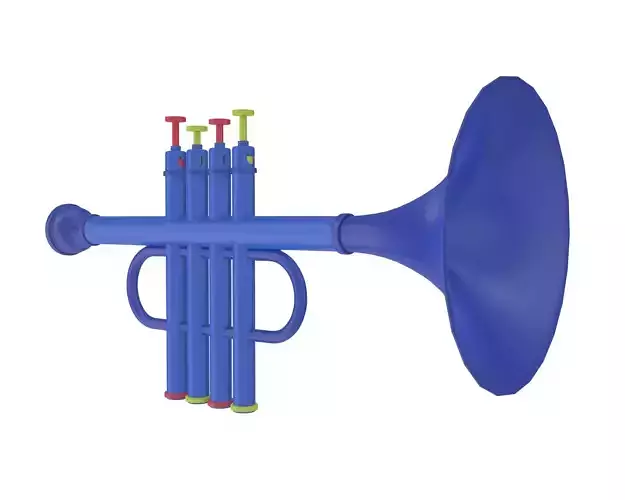 Plastic trumpet 3D model