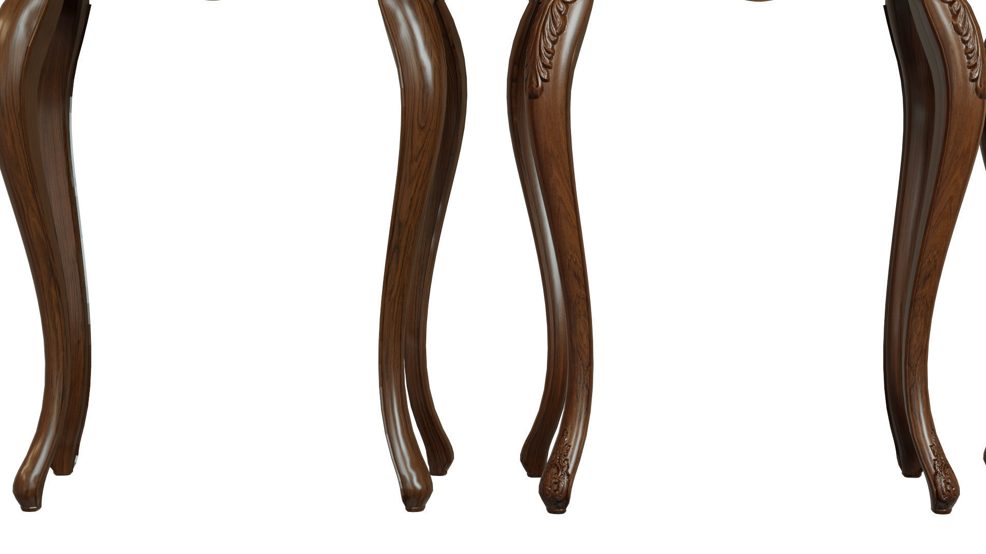 Classic side table 600 Low-poly 3D model_6