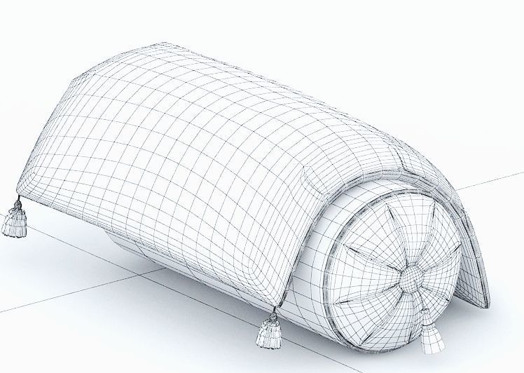 3D model cushion pillow Low-poly 3D model_5