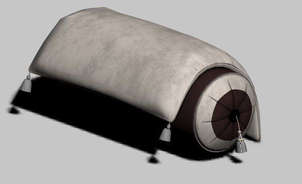 3D model cushion pillow Low-poly 3D model_4
