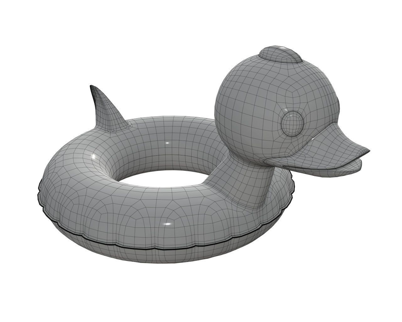 Swimming ring duck 3D model_5