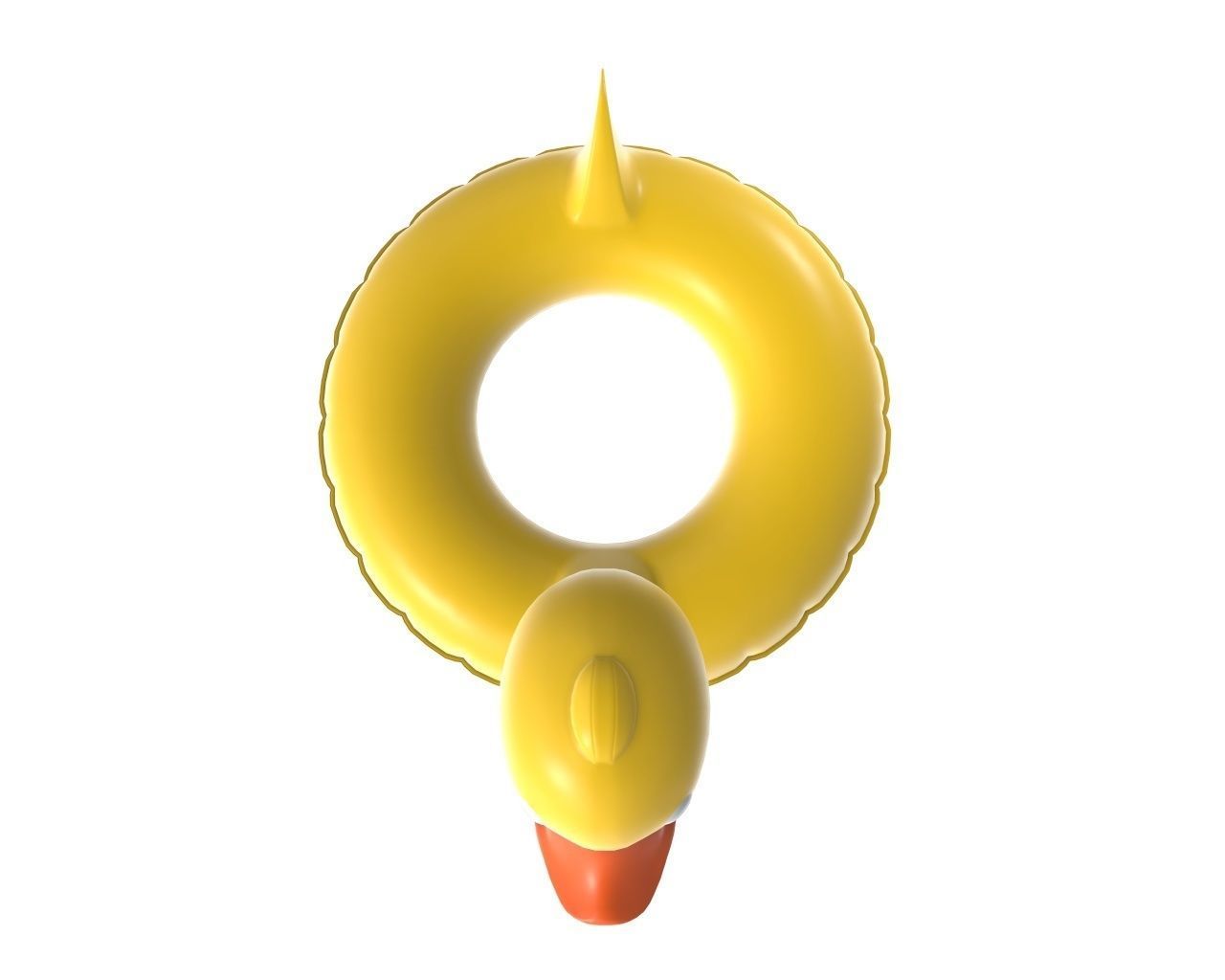 Swimming ring duck 3D model_4