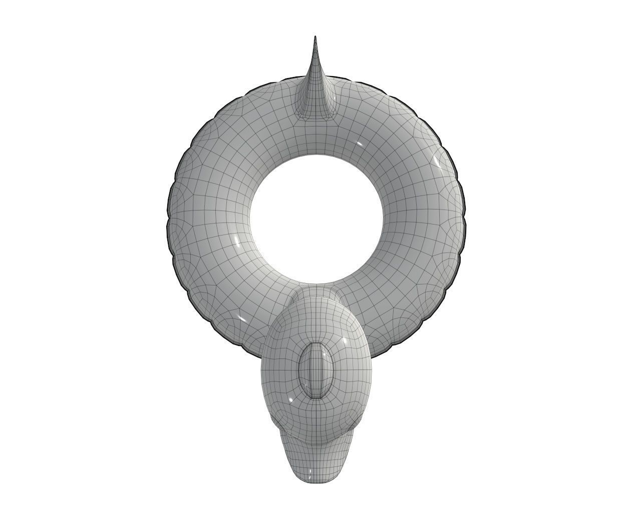 Swimming ring duck 3D model_8