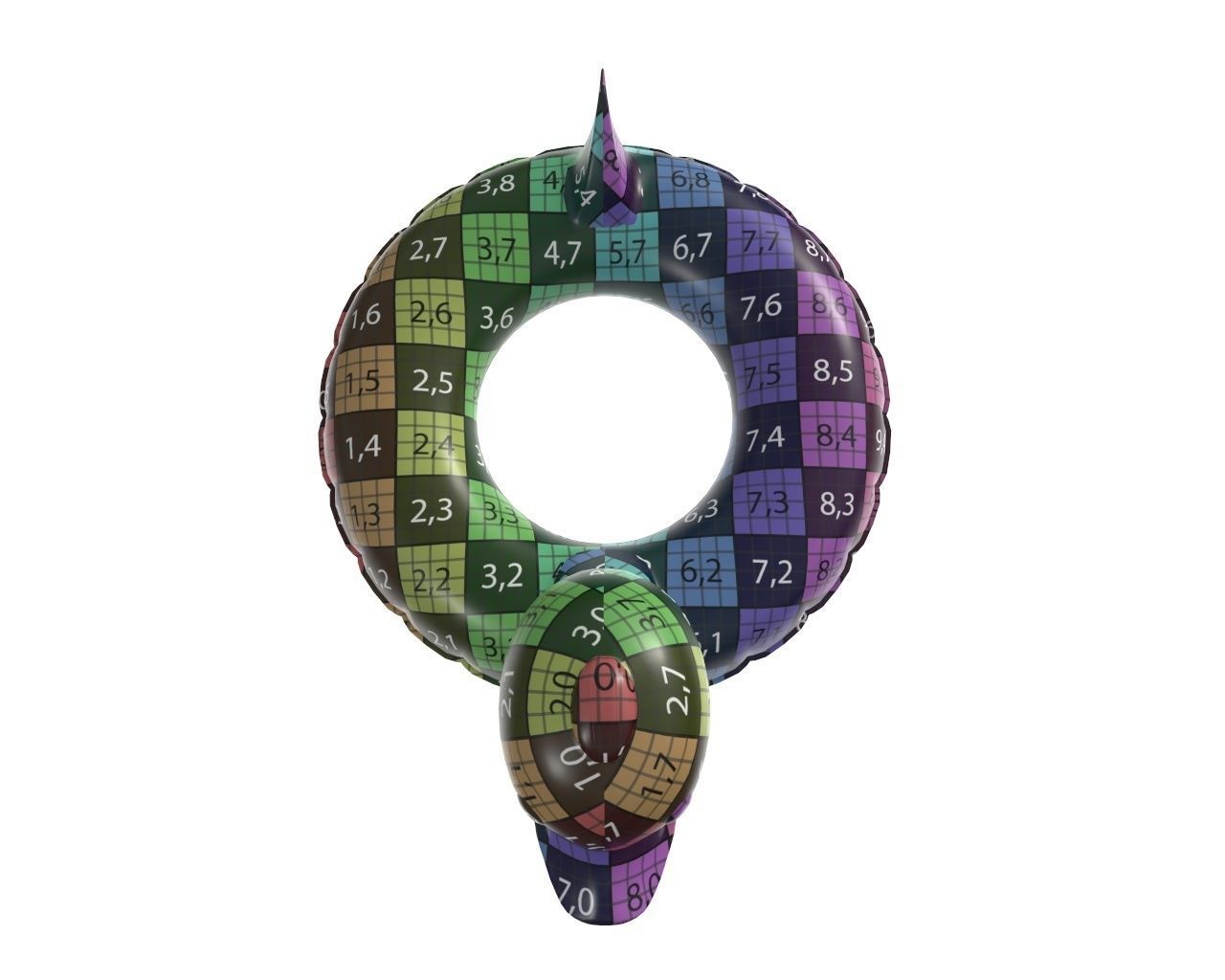 Swimming ring duck 3D model_12