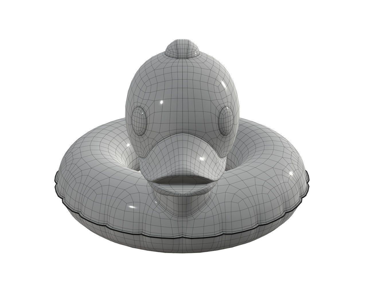 Swimming ring duck 3D model_6