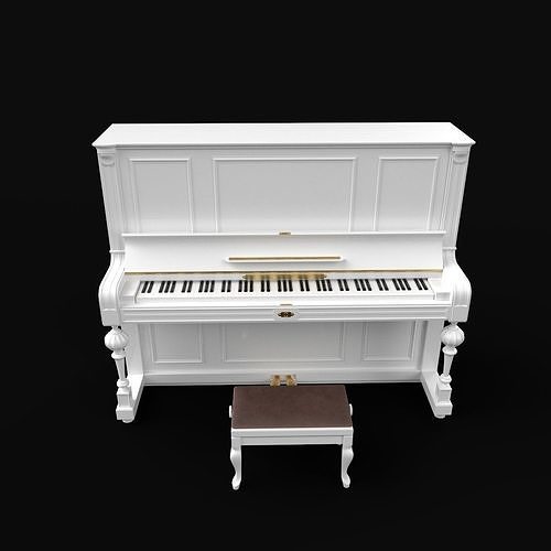  piano white  3D model
