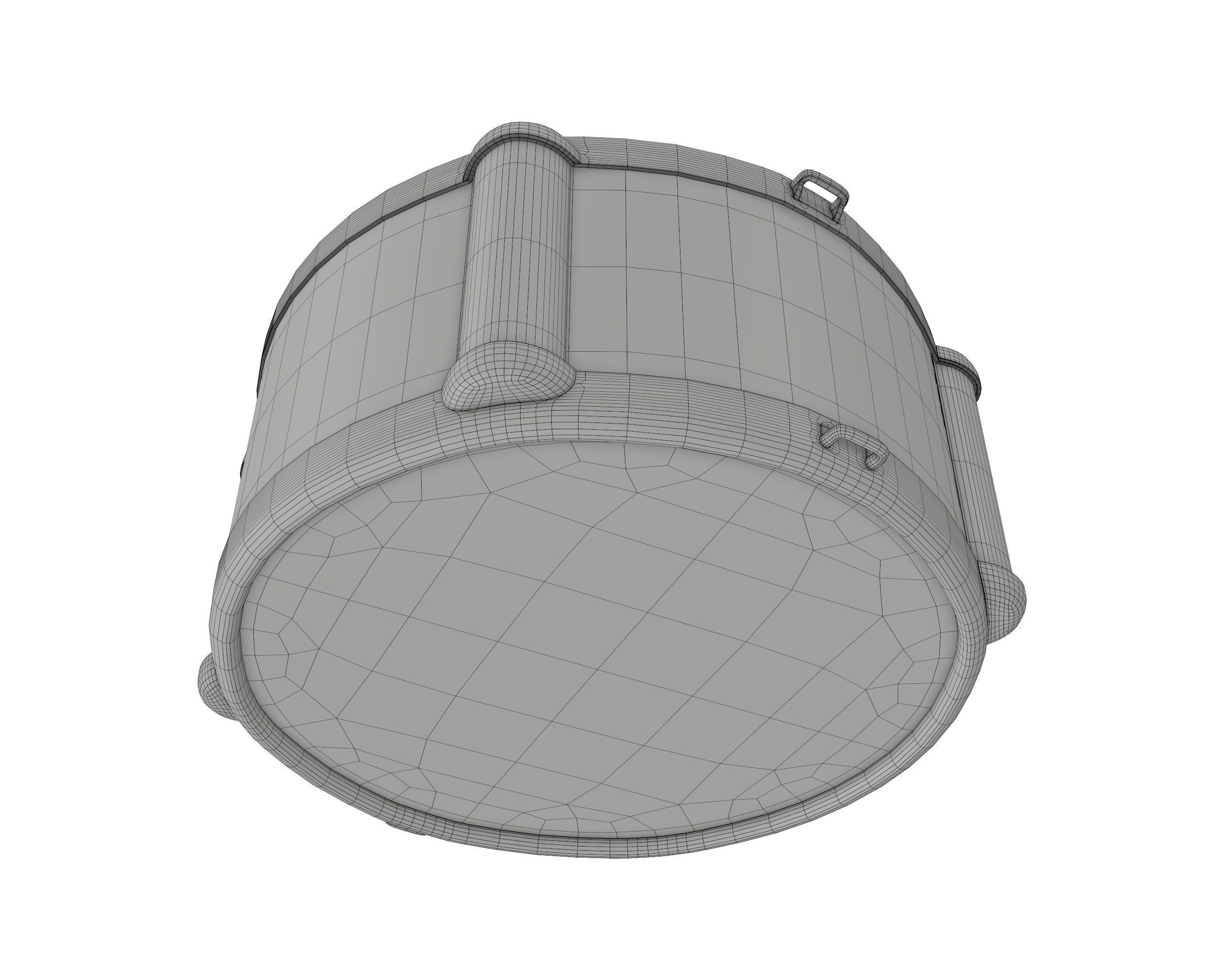 Toy drum with sticks 3D model_8