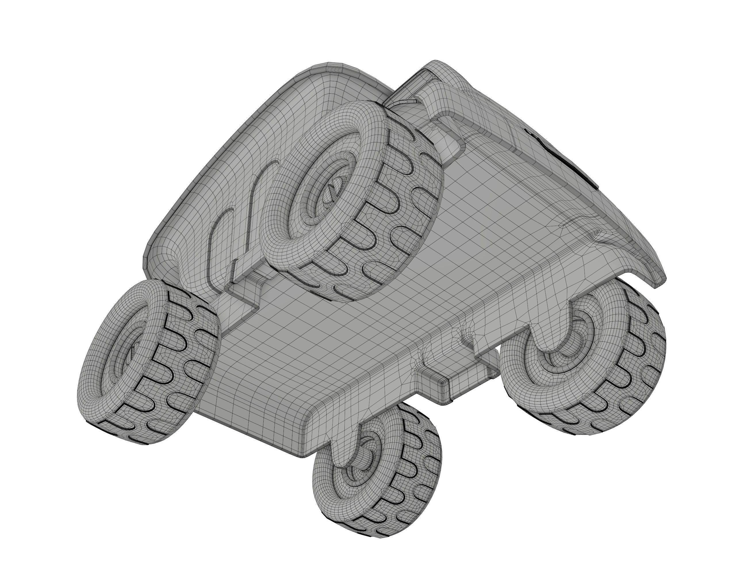 Toy dump truck 3D model_8