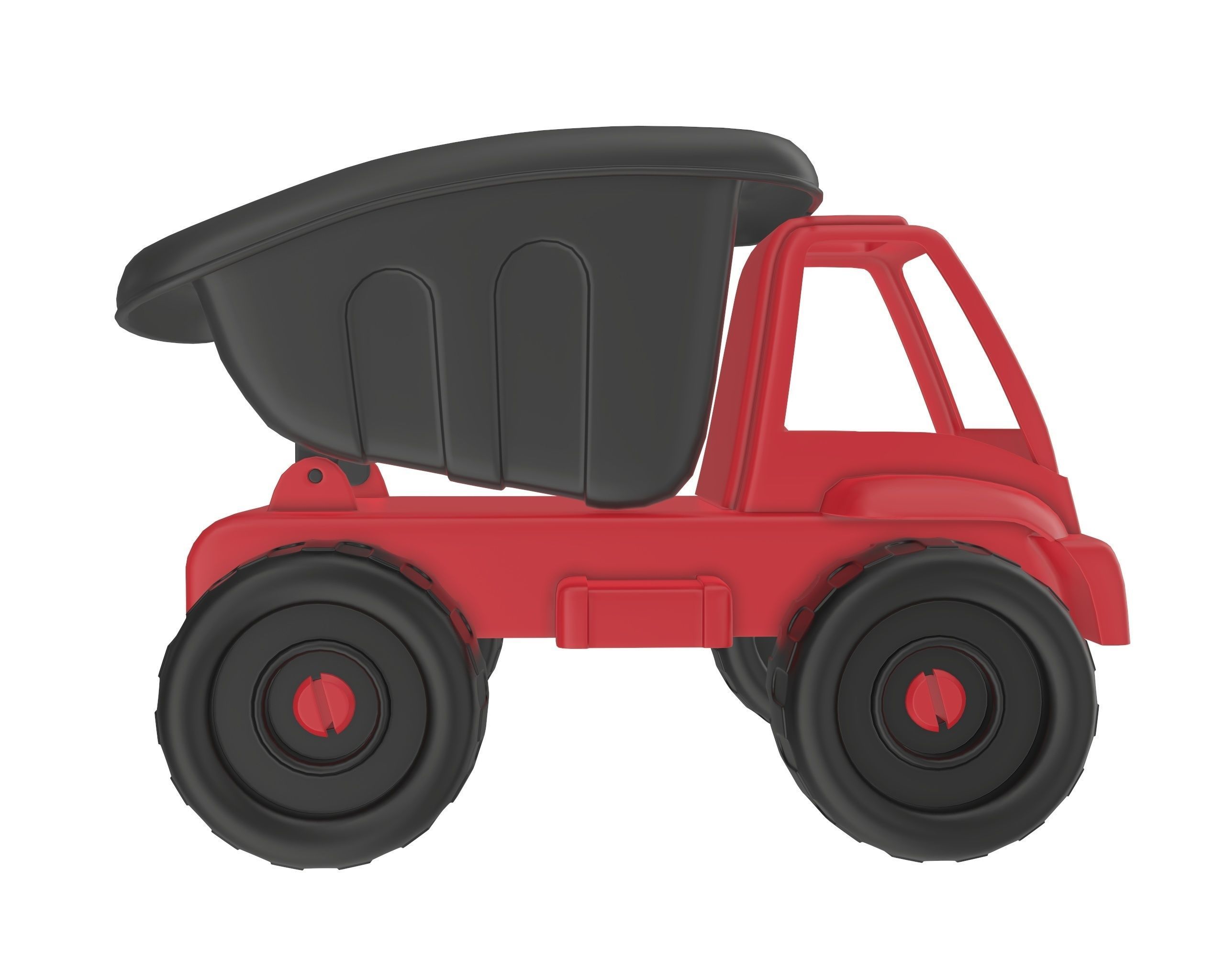 Toy dump truck 3D model_3