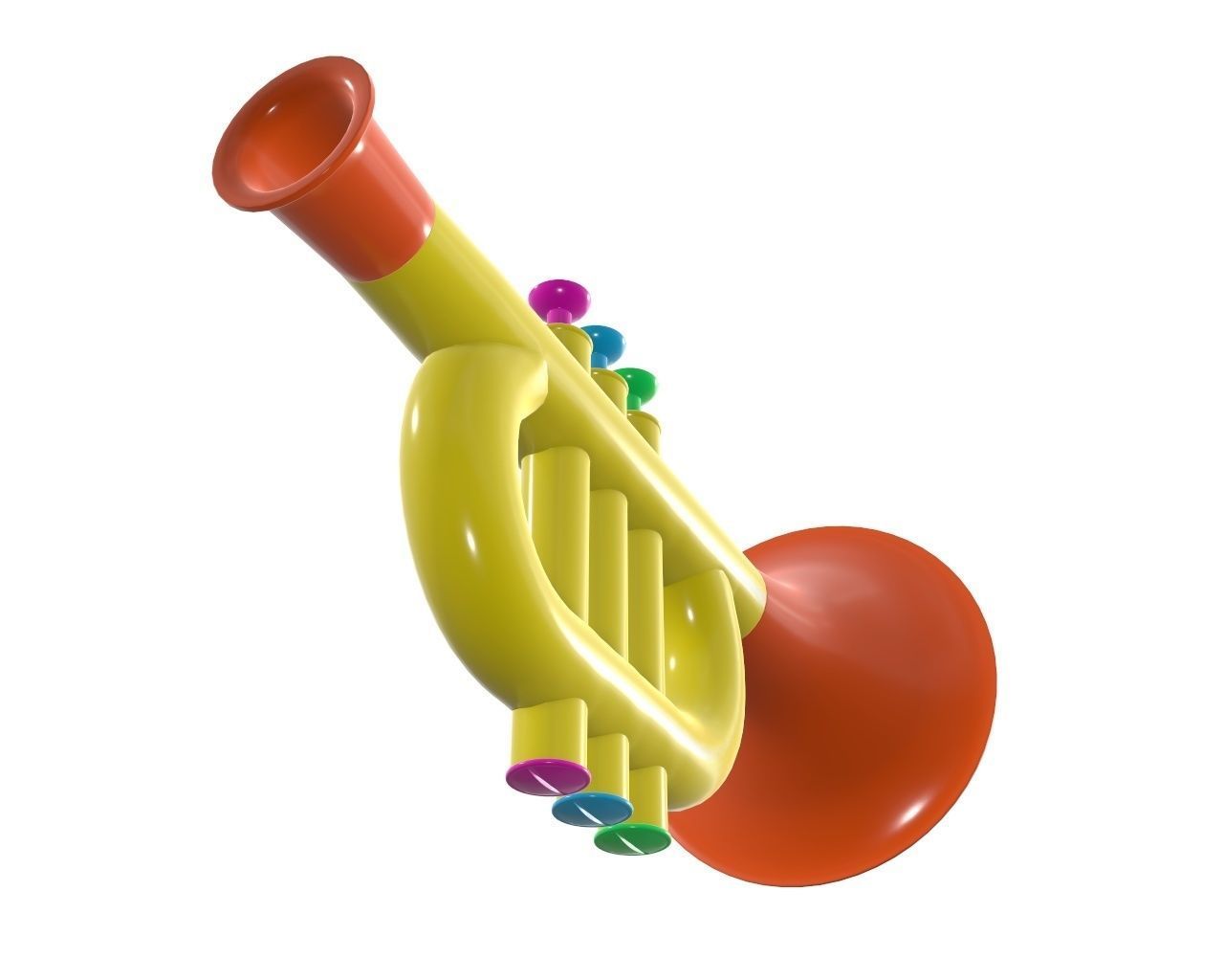 Trumpet toy 2 3D model_4