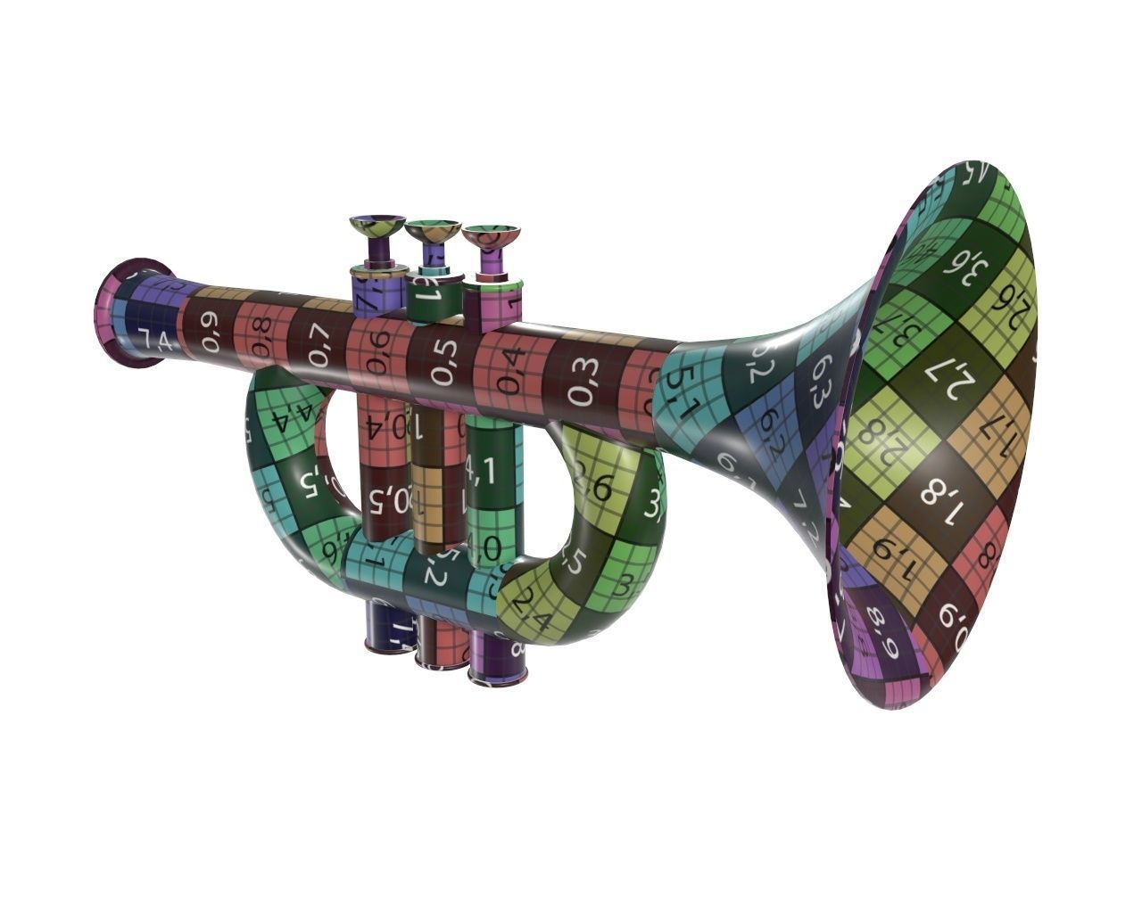 Trumpet toy 2 3D model_9