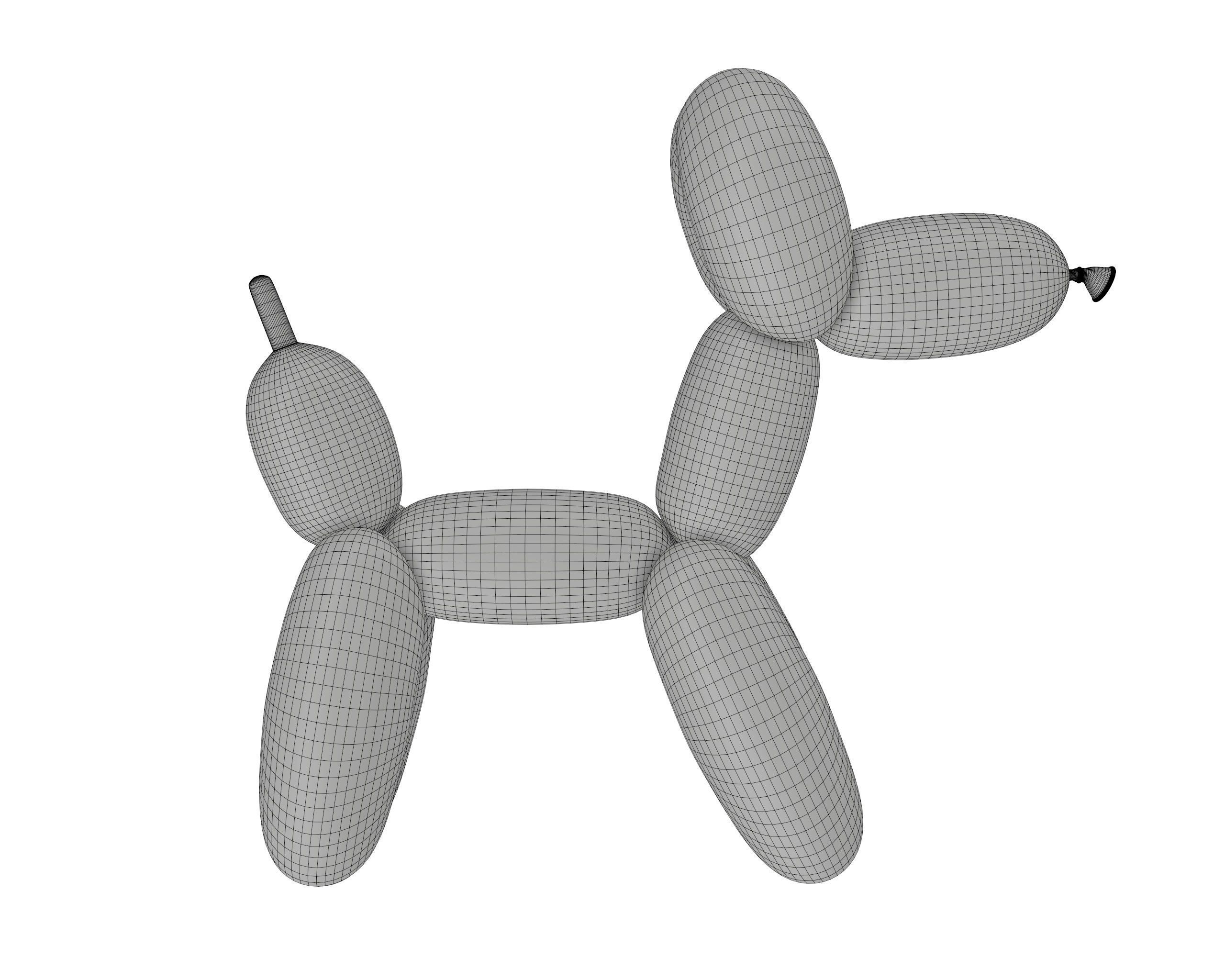 Balloon dog 3D model_6