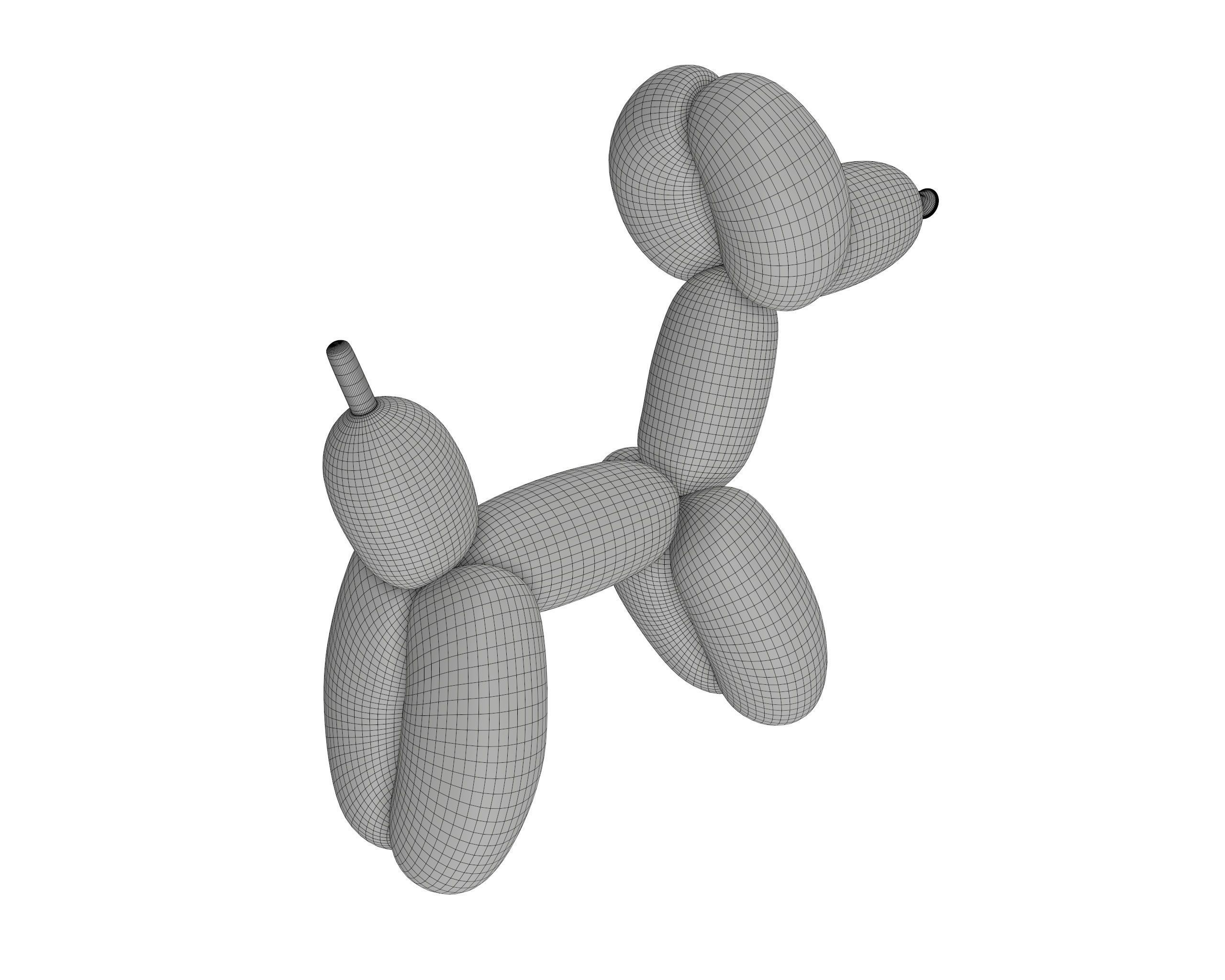 Balloon dog 3D model_7