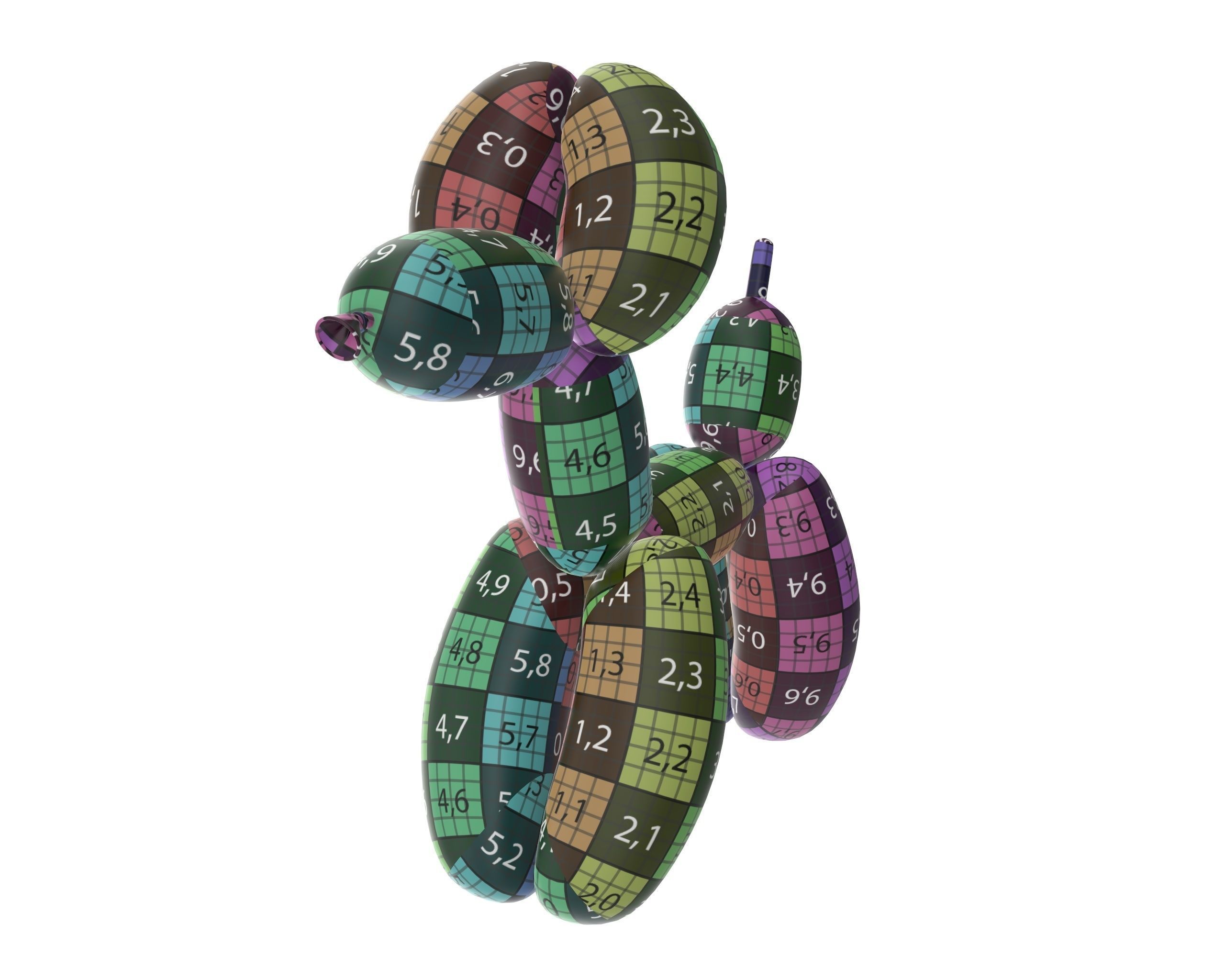 Balloon dog 3D model_12