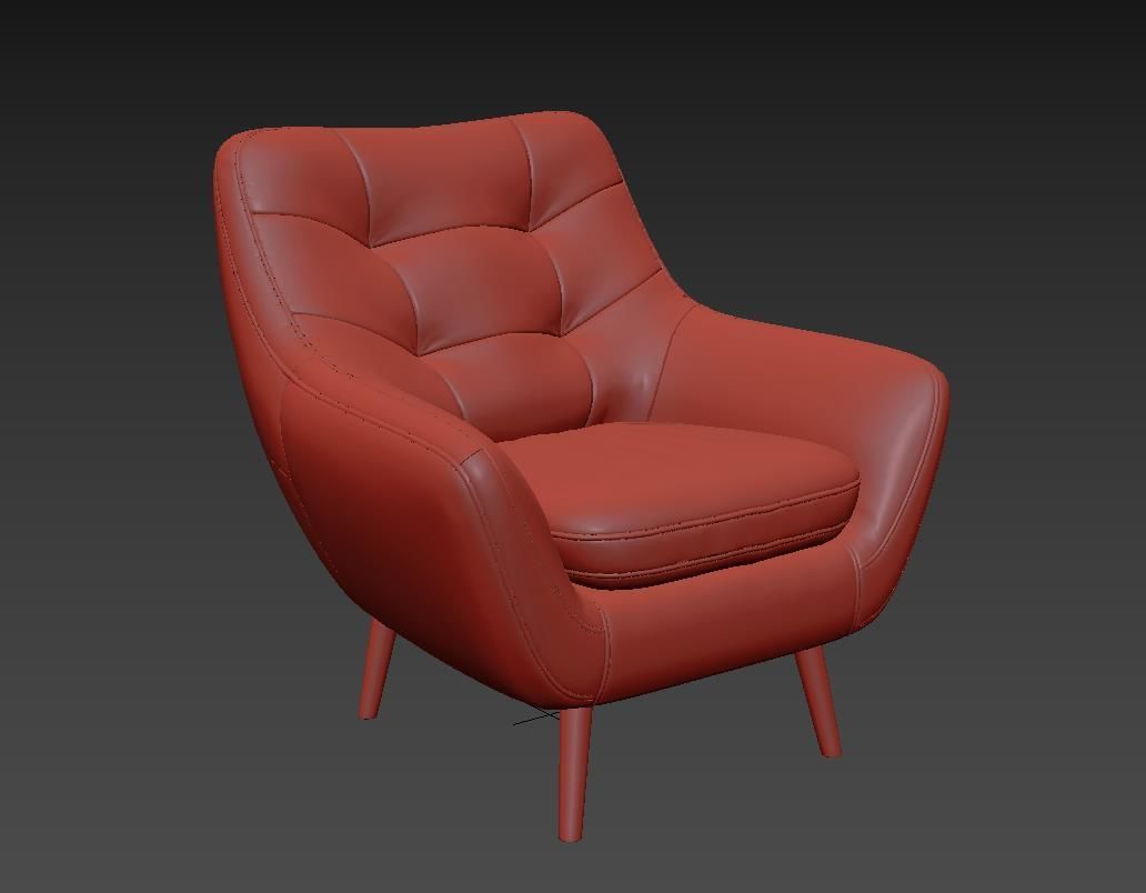 Chair Vitio Grey 3D model_2