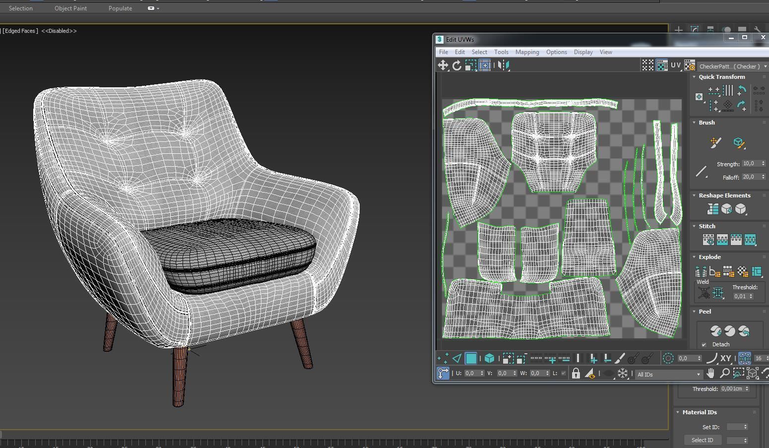 Chair Vitio Grey 3D model_6