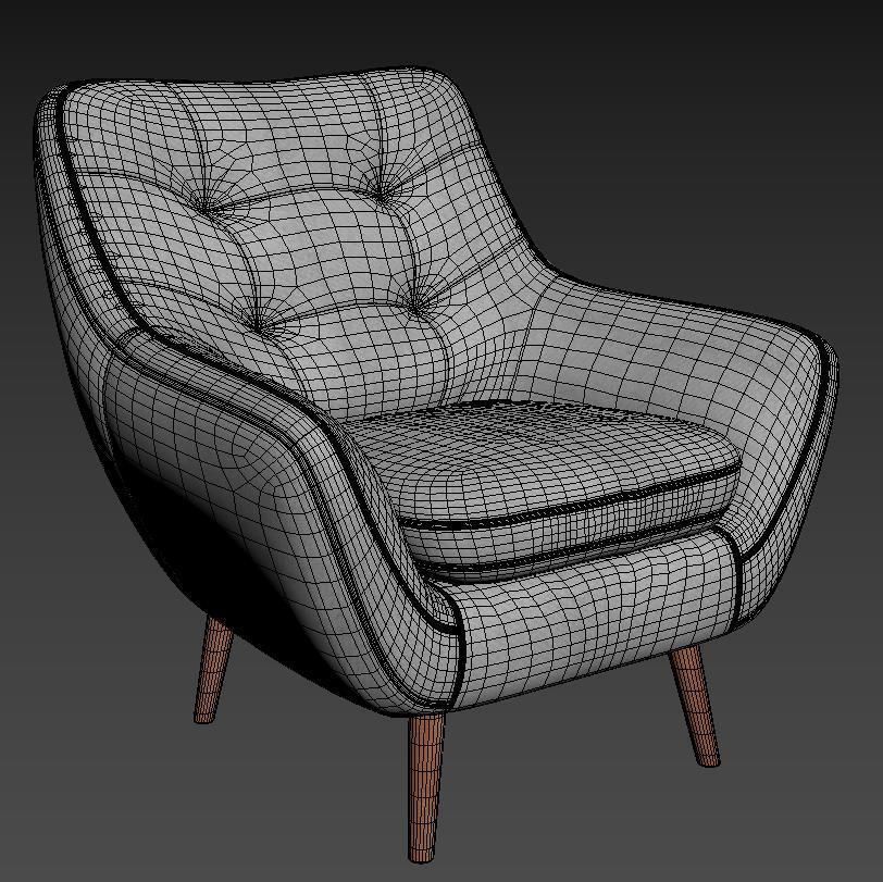 Chair Vitio Grey 3D model_5