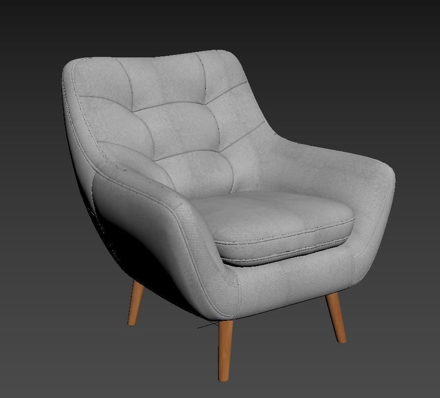 Chair Vitio Grey 3D model_4