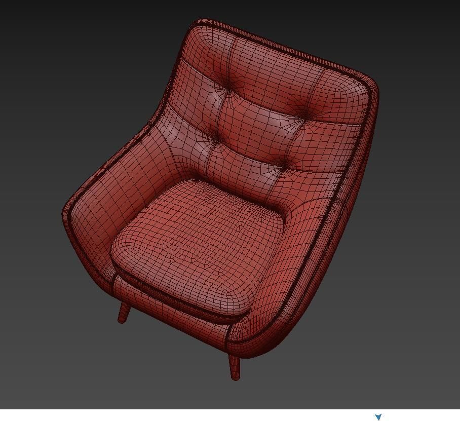 Chair Vitio Grey 3D model_3