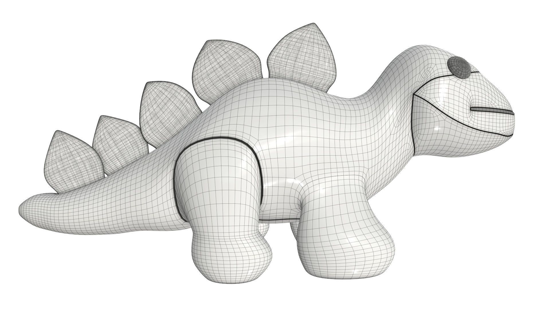 Dinosaur plush toy 3D model_6