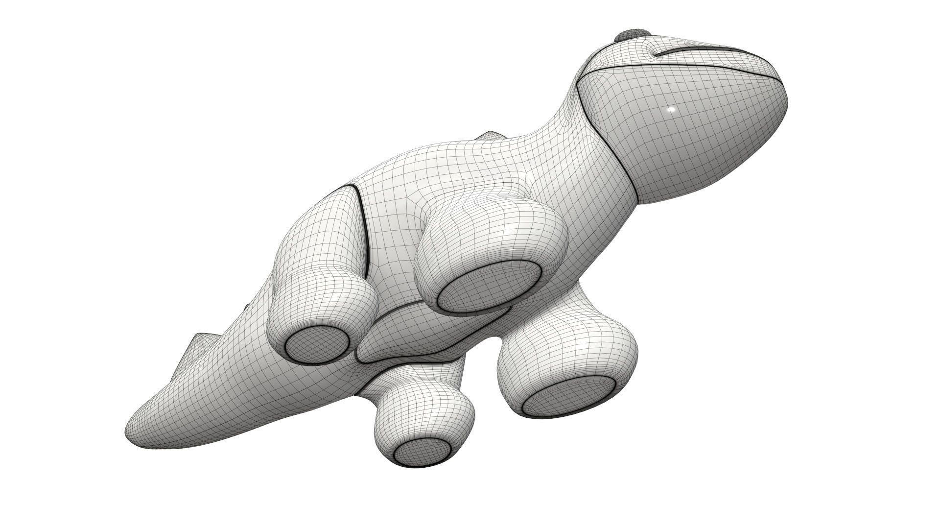 Dinosaur plush toy 3D model_9