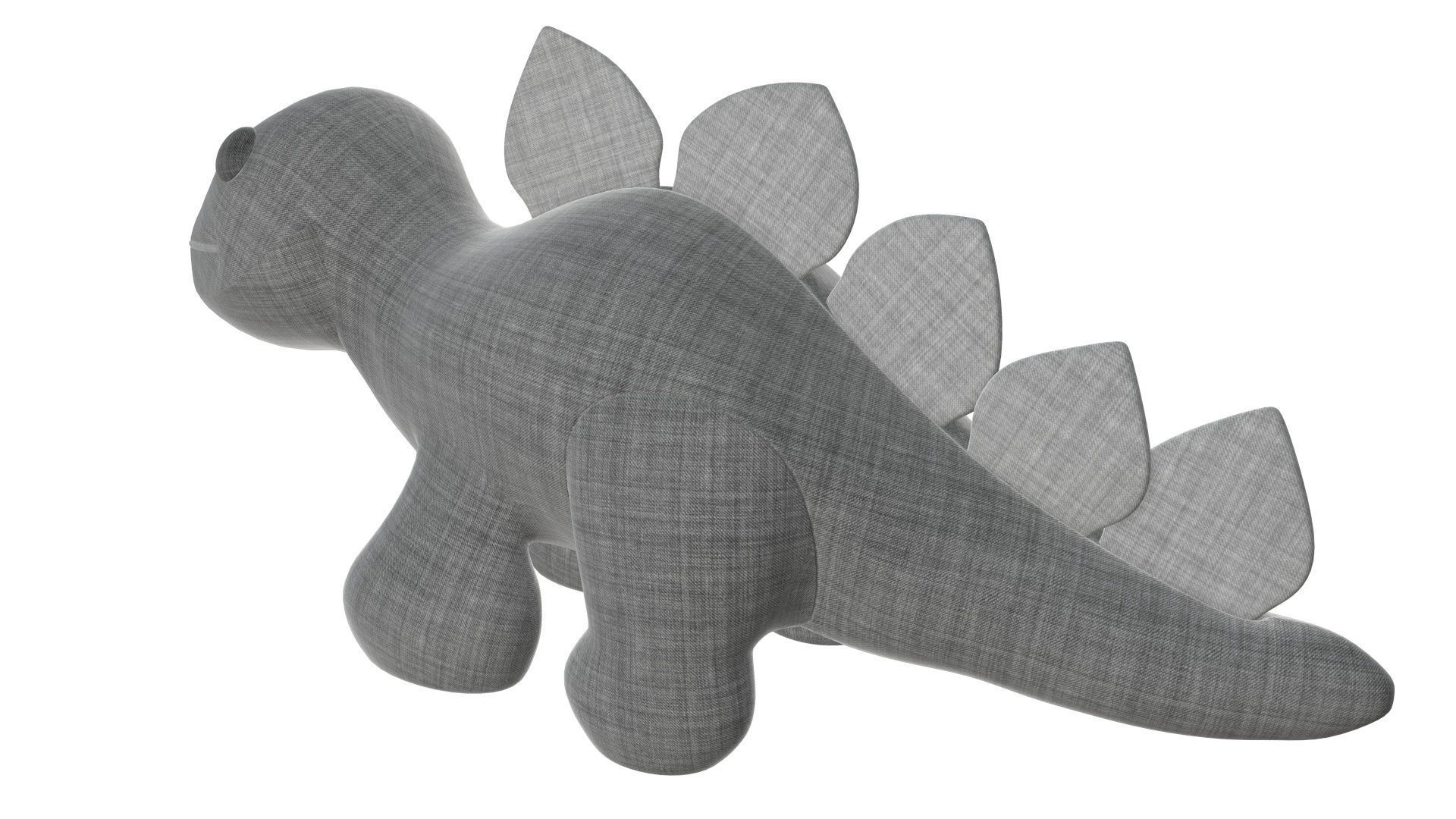 Dinosaur plush toy 3D model_4