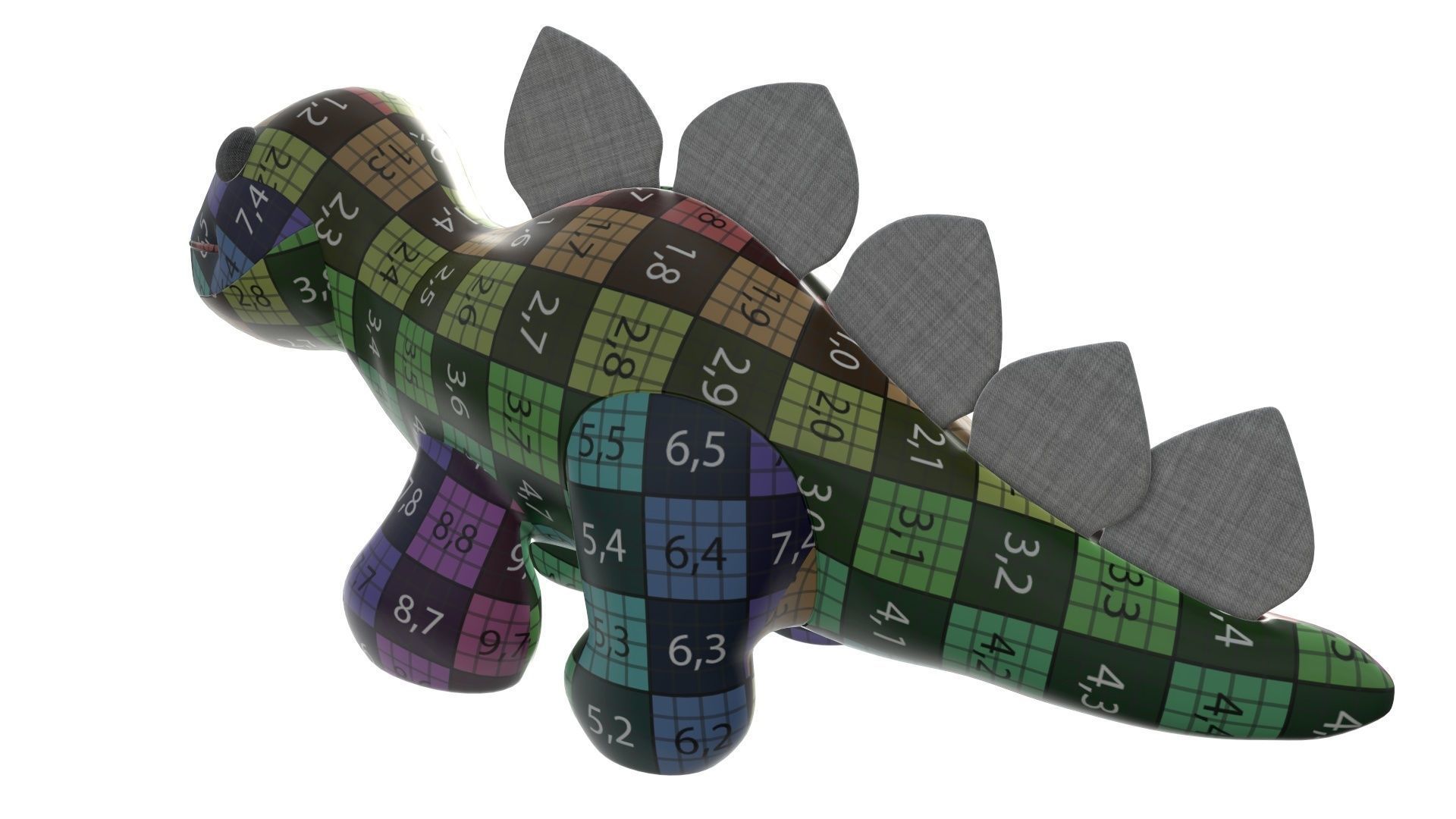 Dinosaur plush toy 3D model_12