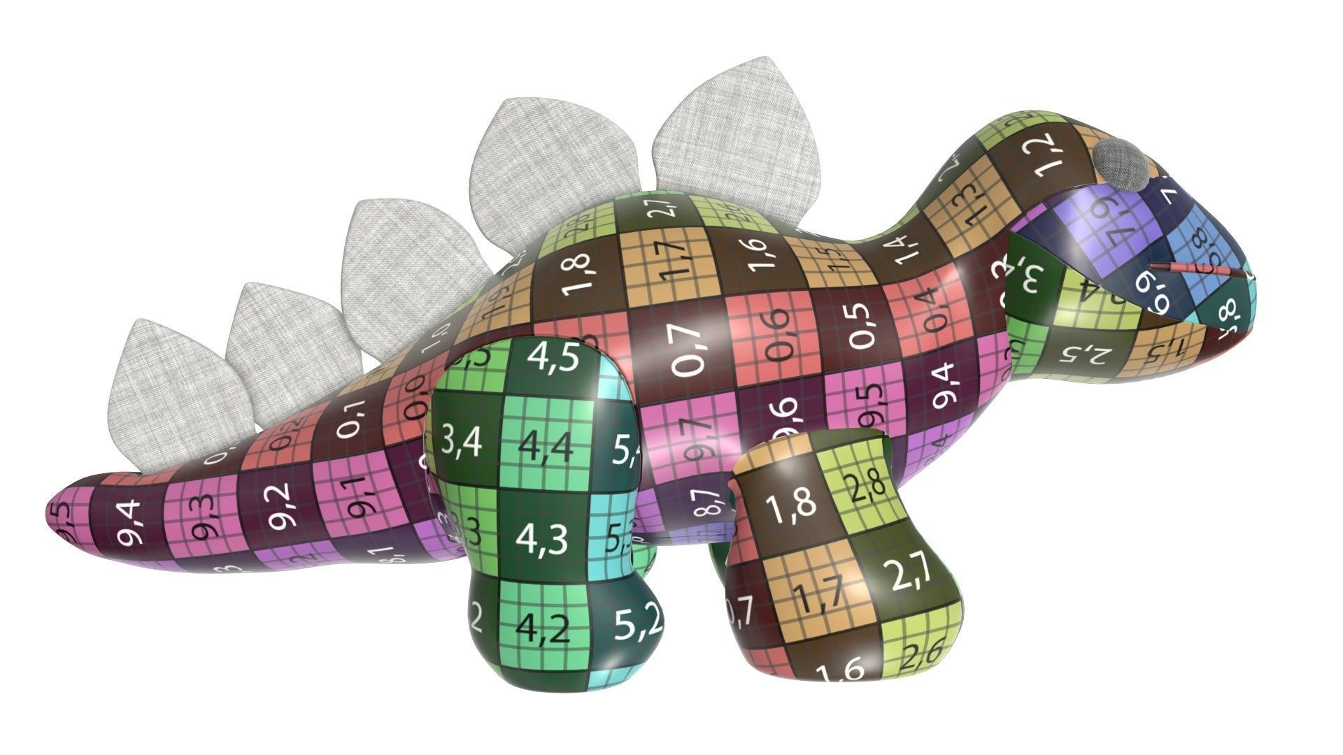 Dinosaur plush toy 3D model_10