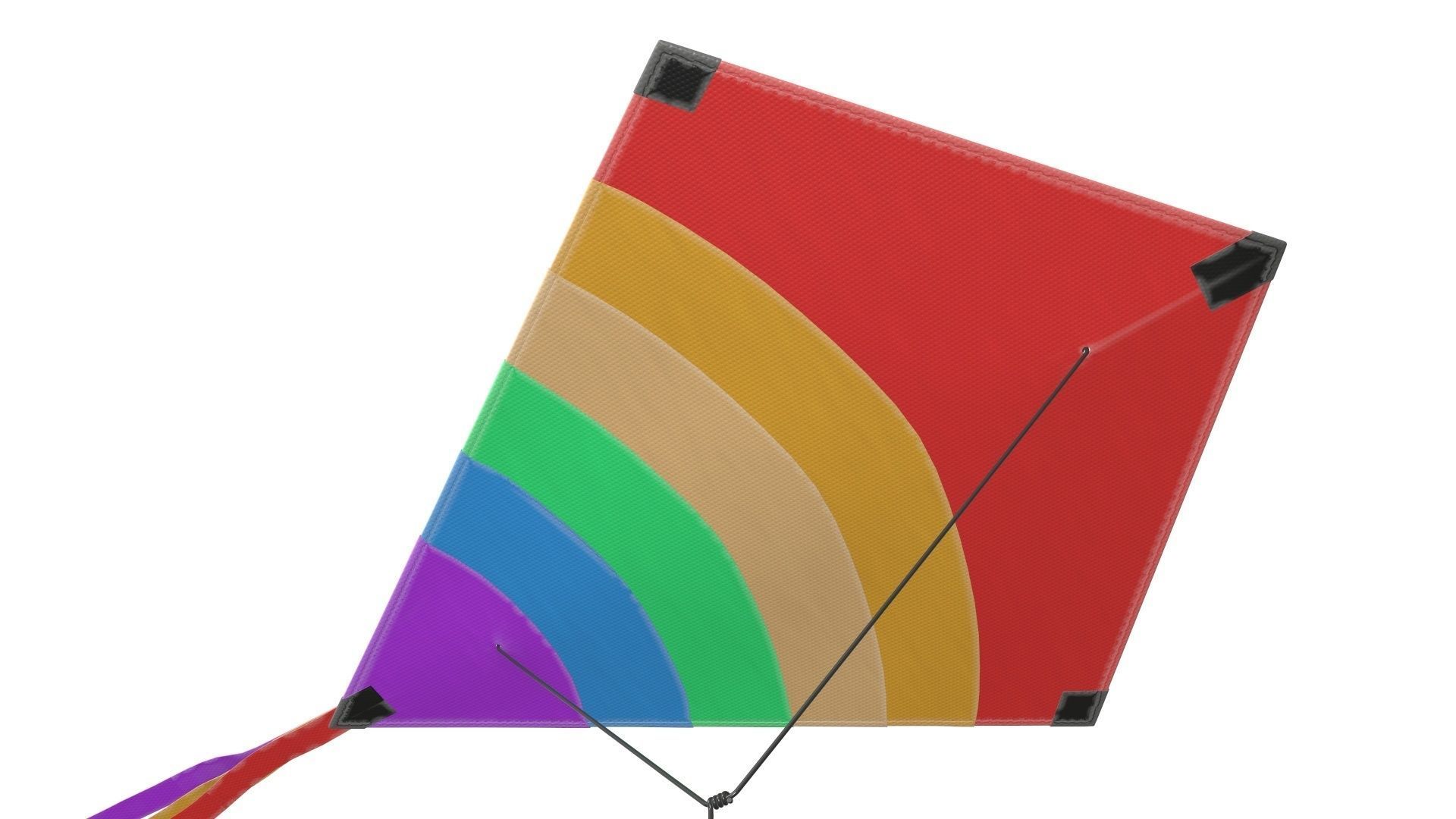 Flying kite 3D model_5
