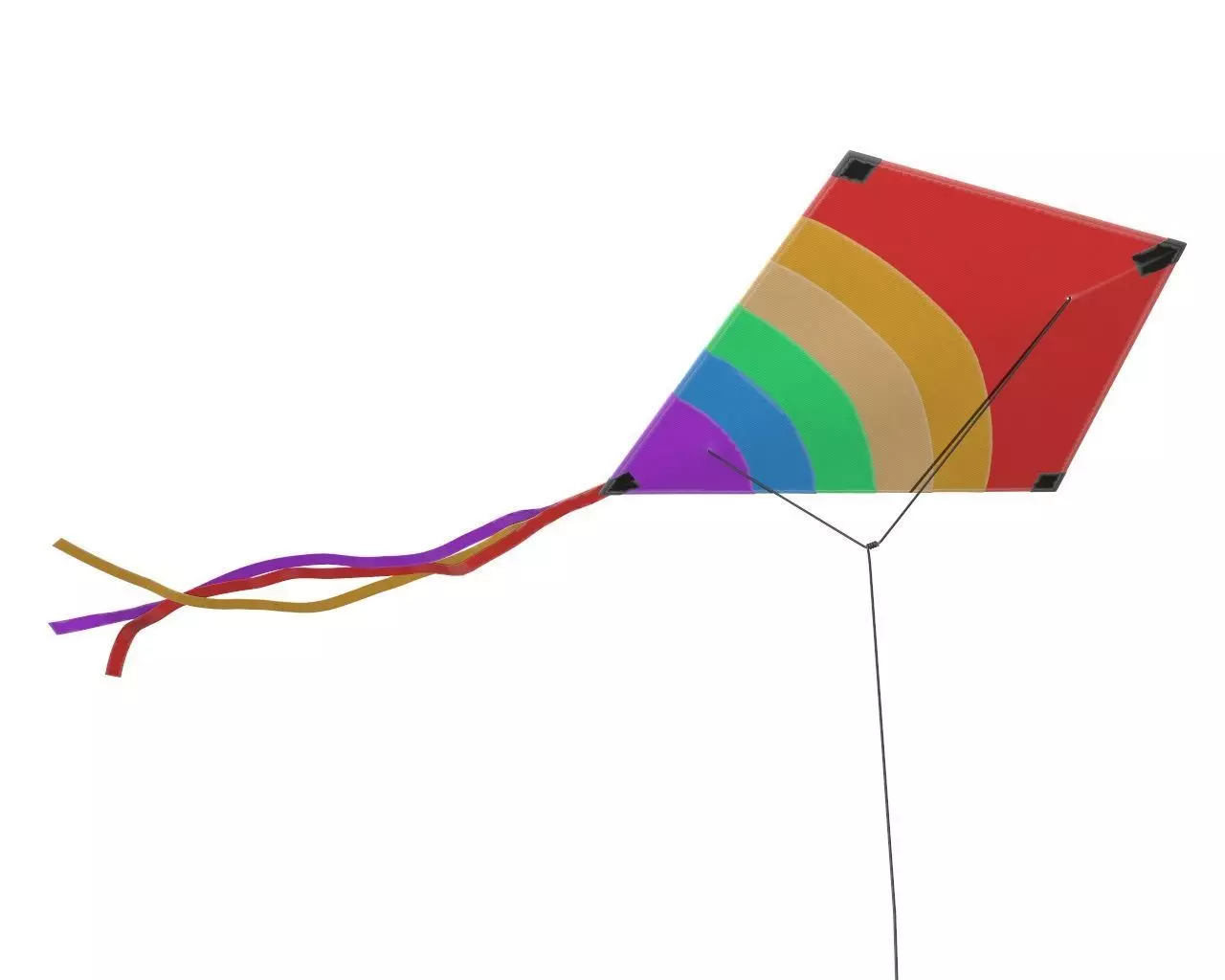 Flying kite 3D model_0