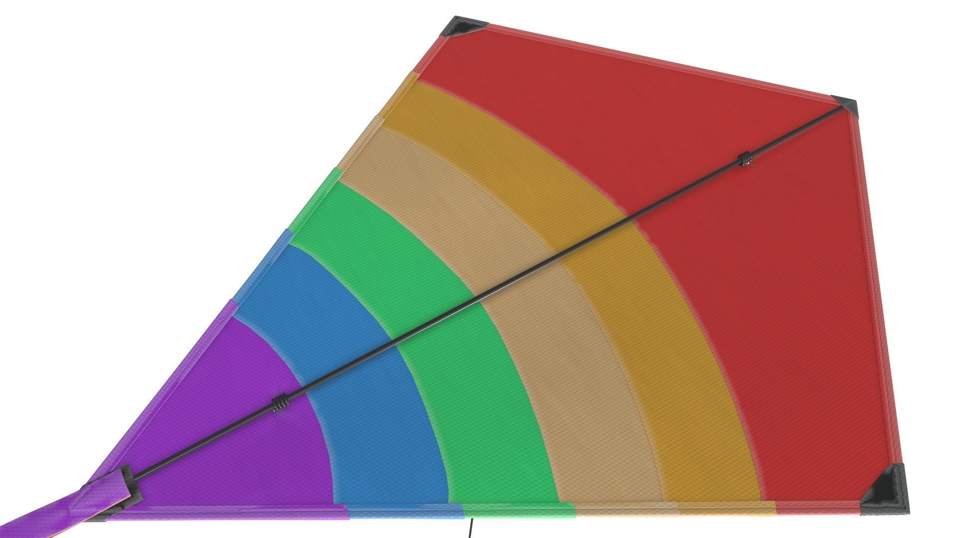 Flying kite 3D model_4