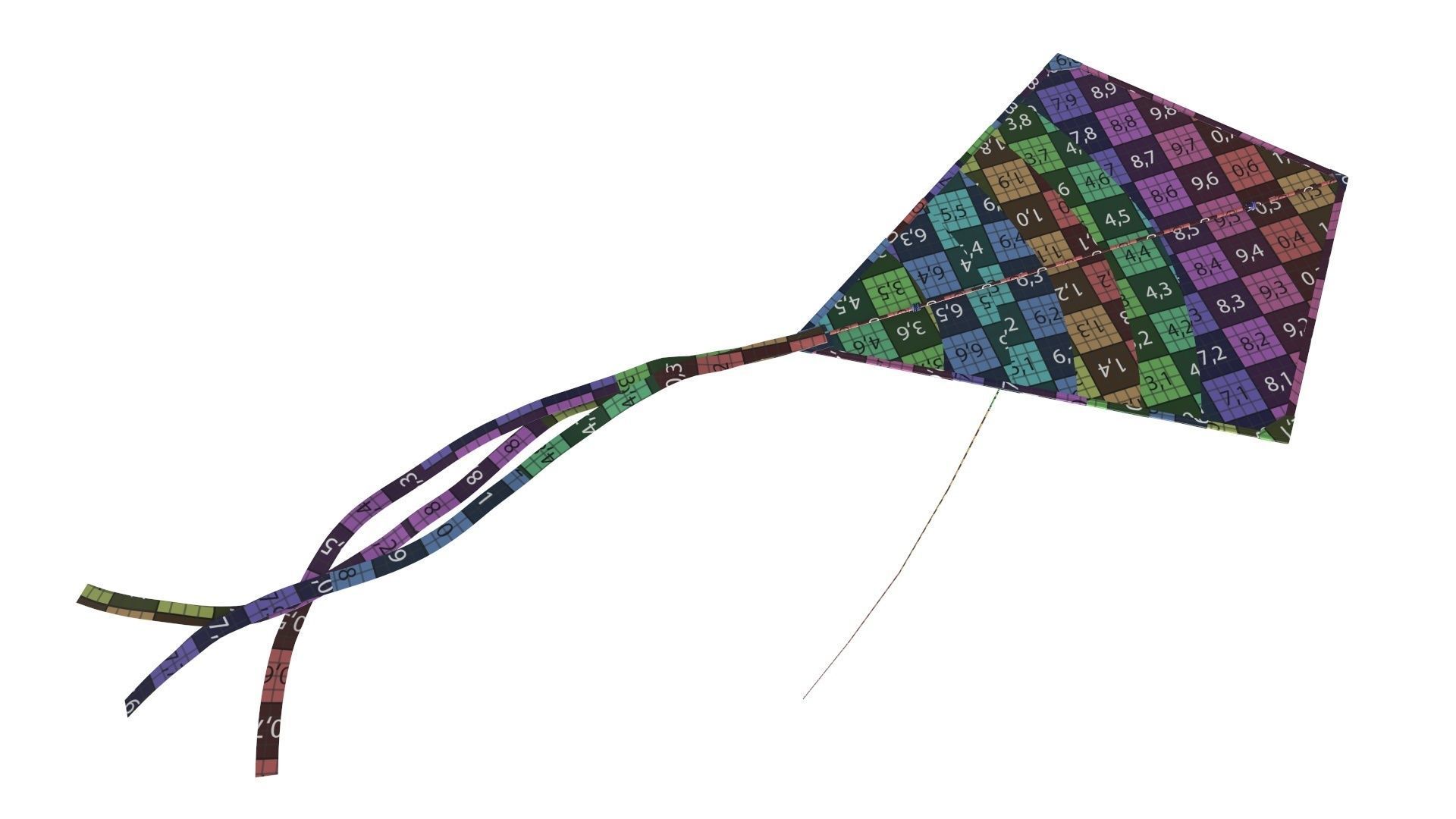 Flying kite 3D model_11