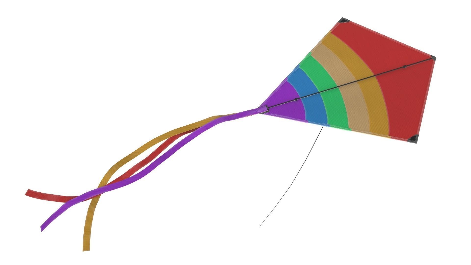 Flying kite 3D model_3