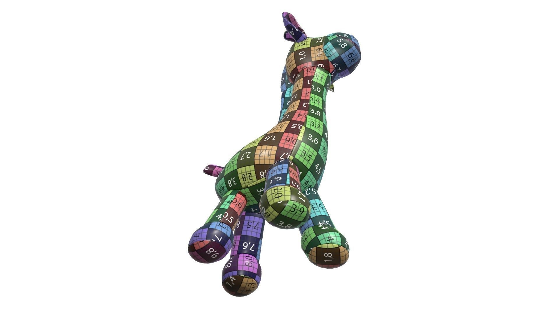 Giraffe plushie doll 3D model_13