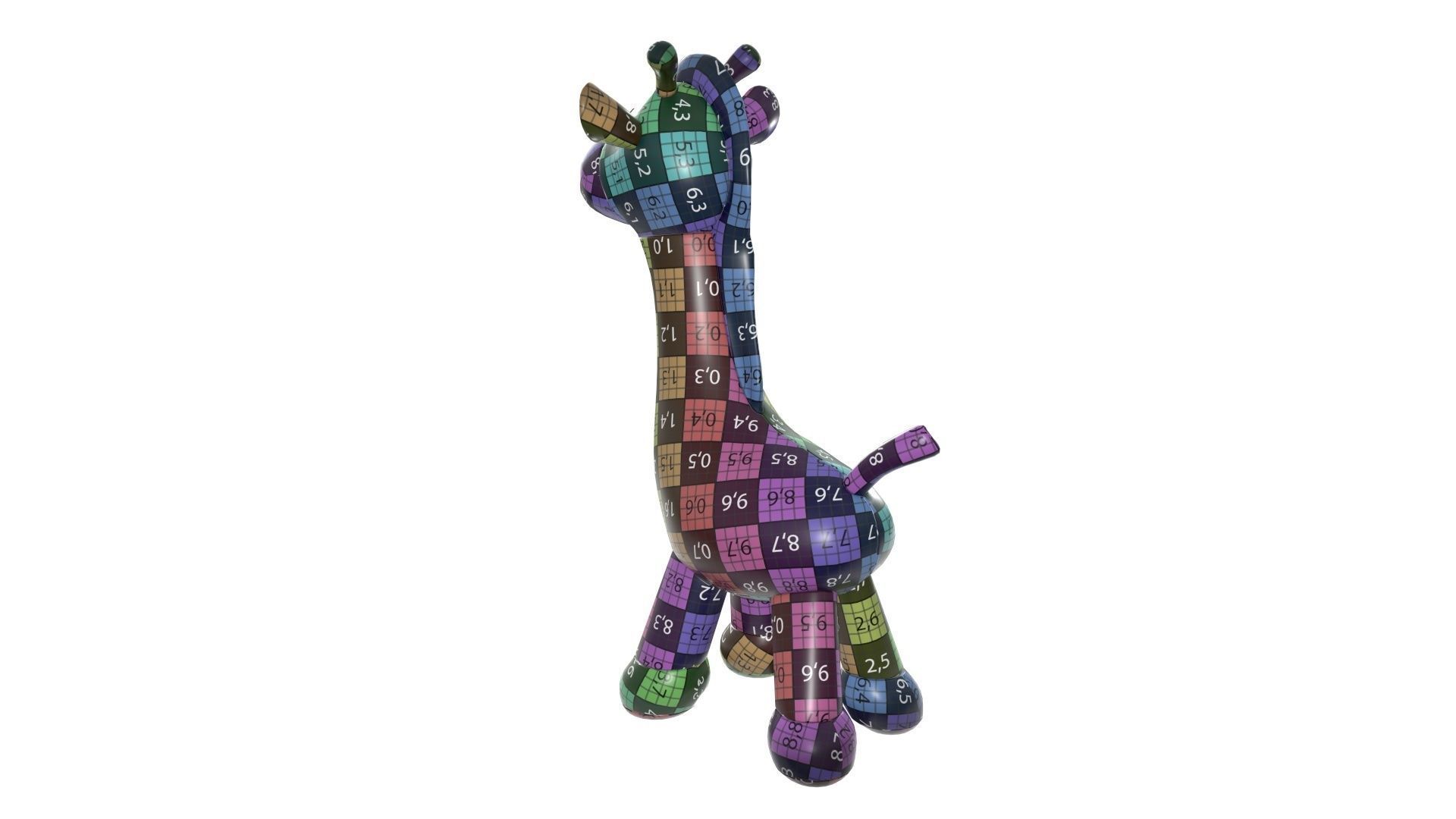 Giraffe plushie doll 3D model_12
