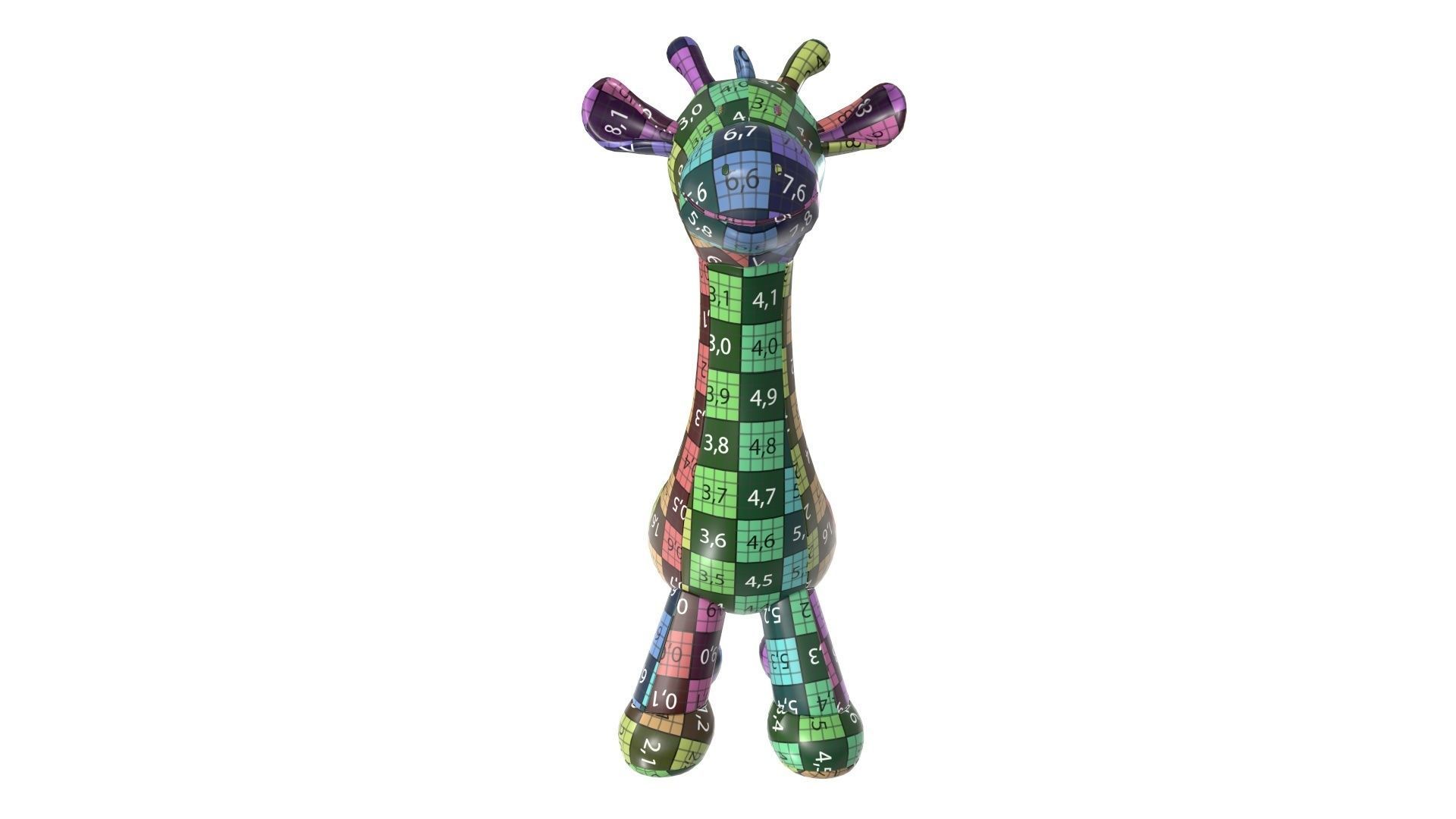 Giraffe plushie doll 3D model_10